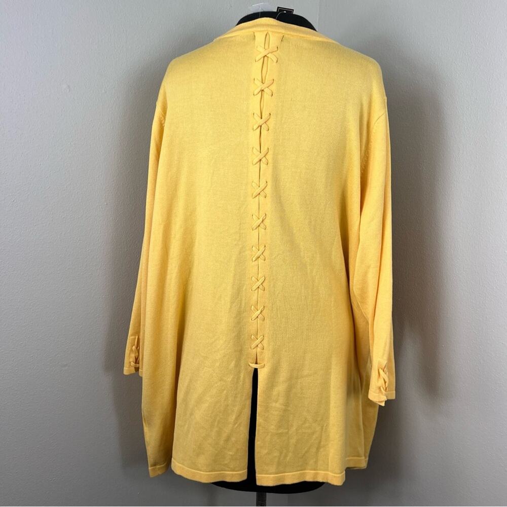NWT Yellow Open Cardigan Stitchfix Criss Cross Detail